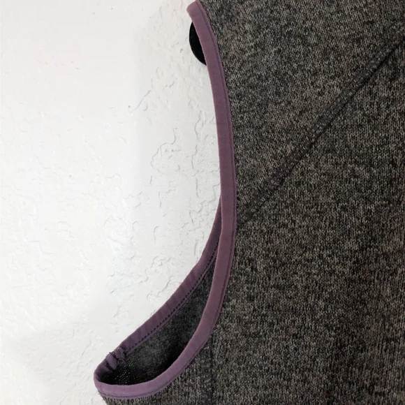 Eddie Bauer Fleece Lined Heather Grey Men's Zip Up Vest SZ L Outdoors Hiking - Picture 5 of 8